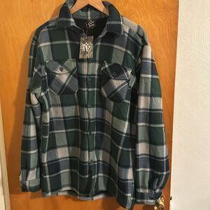 Shirt Jacket Mens Small Fleece Sherpa Lined
